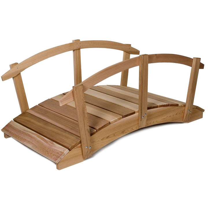 western red cedar wooden garden bridge outdoor