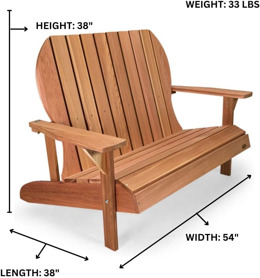 Adirondack Cedar Loveseat Bench LS48