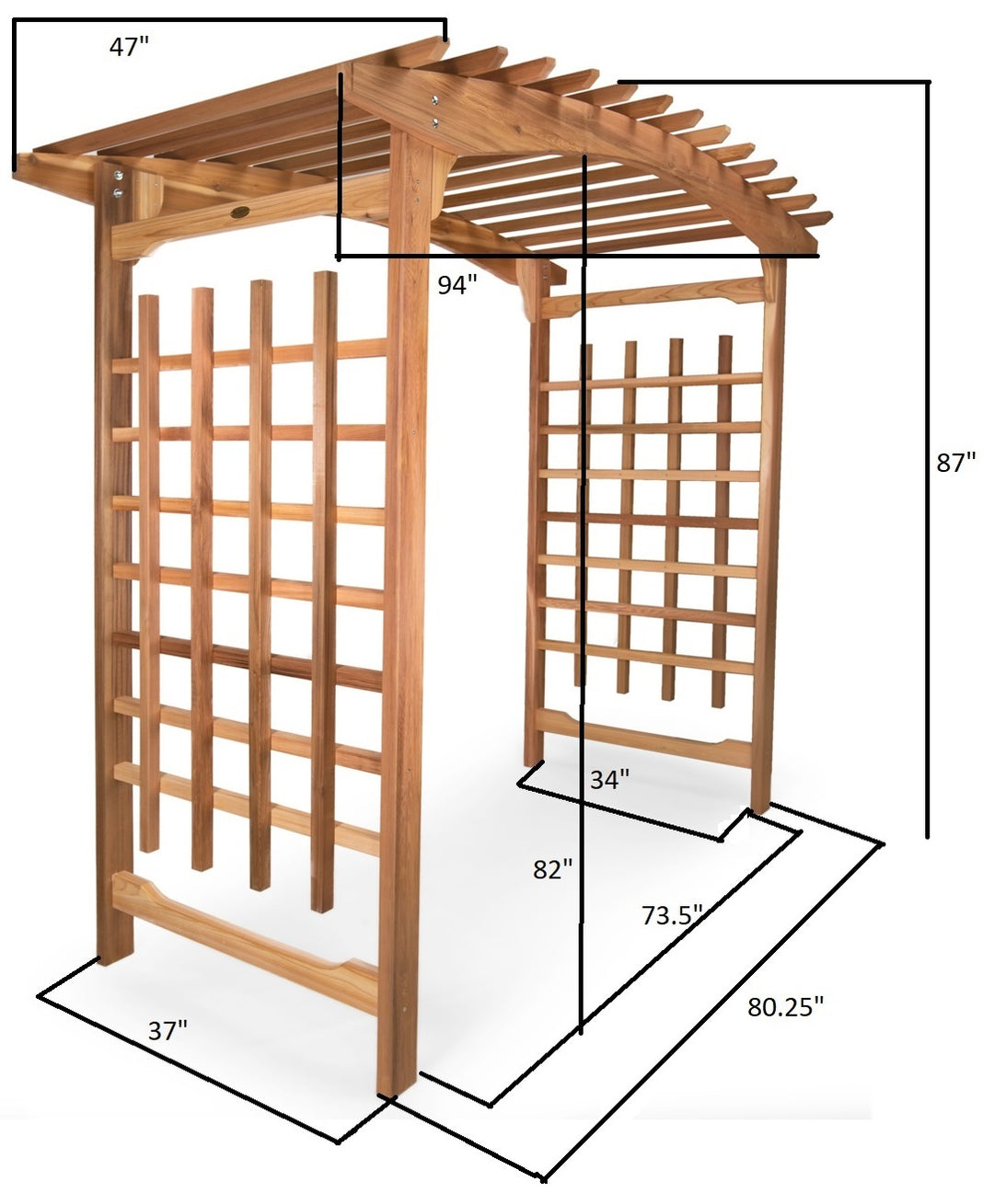8-Ft Cedar Garden Wedding Arbor