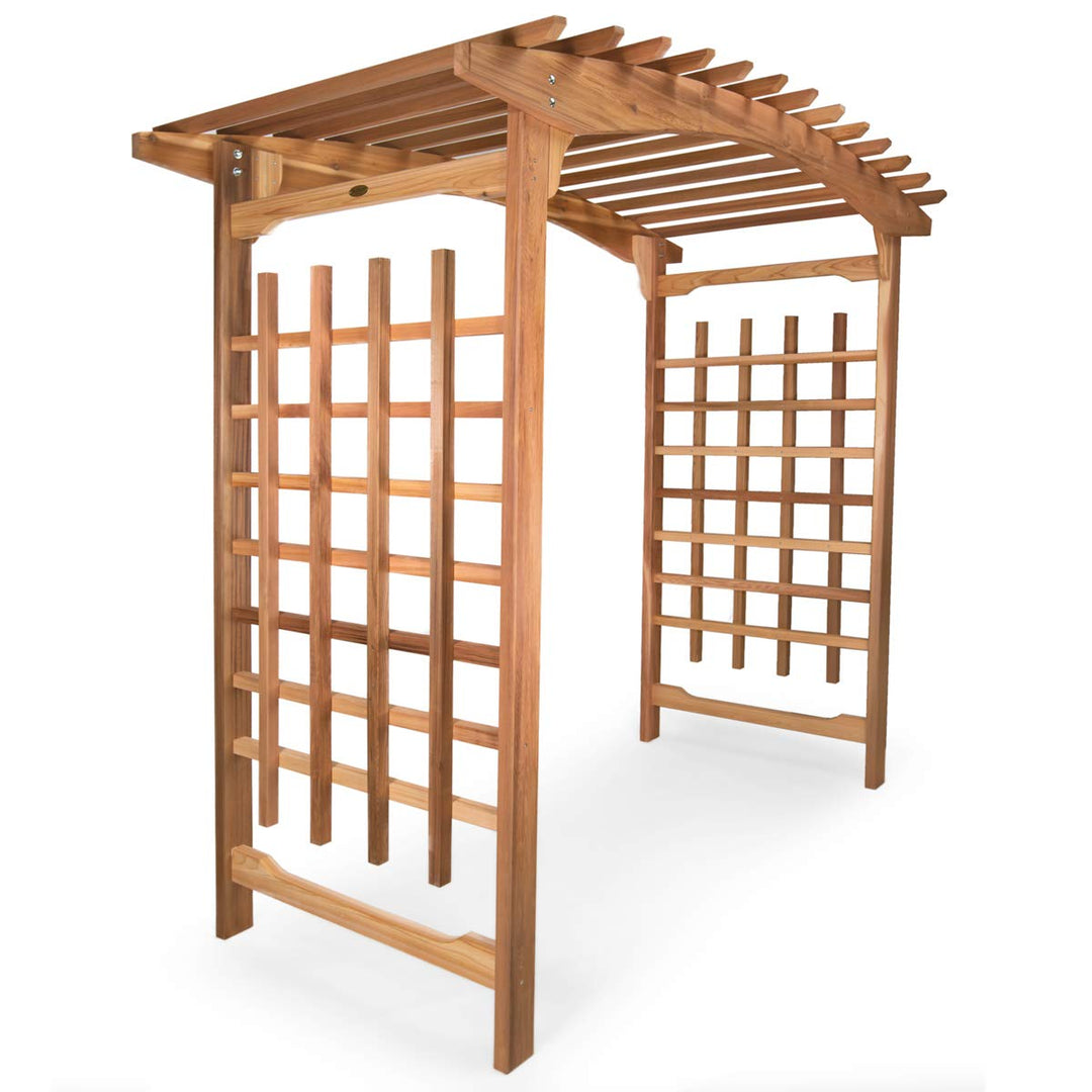 wooden garden arbor trellis climbing plants outdoor