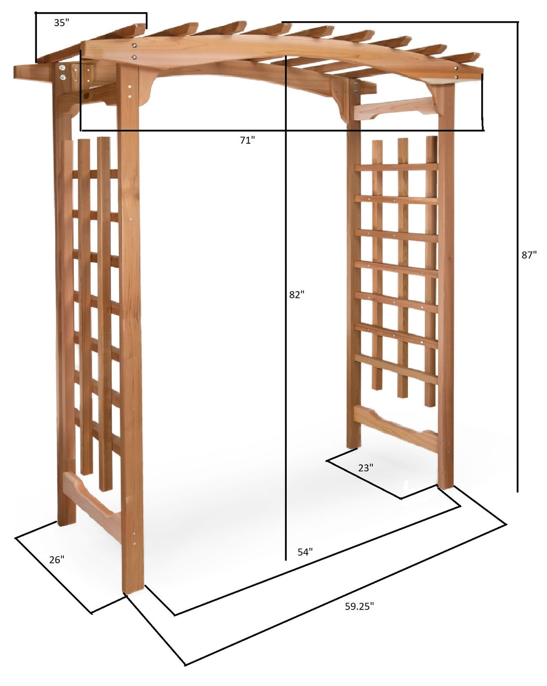6-Ft Cedar Garden Arbor