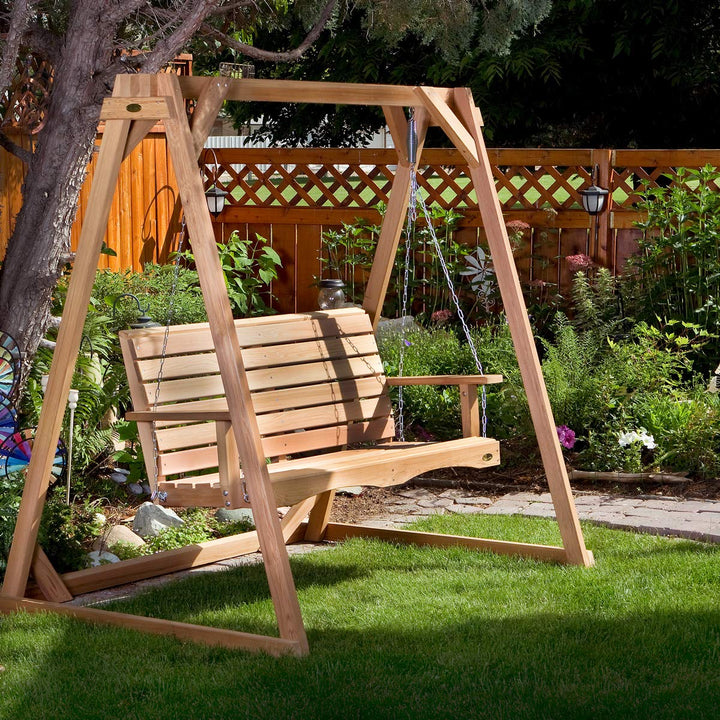 All Things Cedar PS60 Porch Swing - 5Ft Outdoor Furniture & Patio Swing - Easy Assembly, Sustainable Outdoor Bench (68.5x23x24)