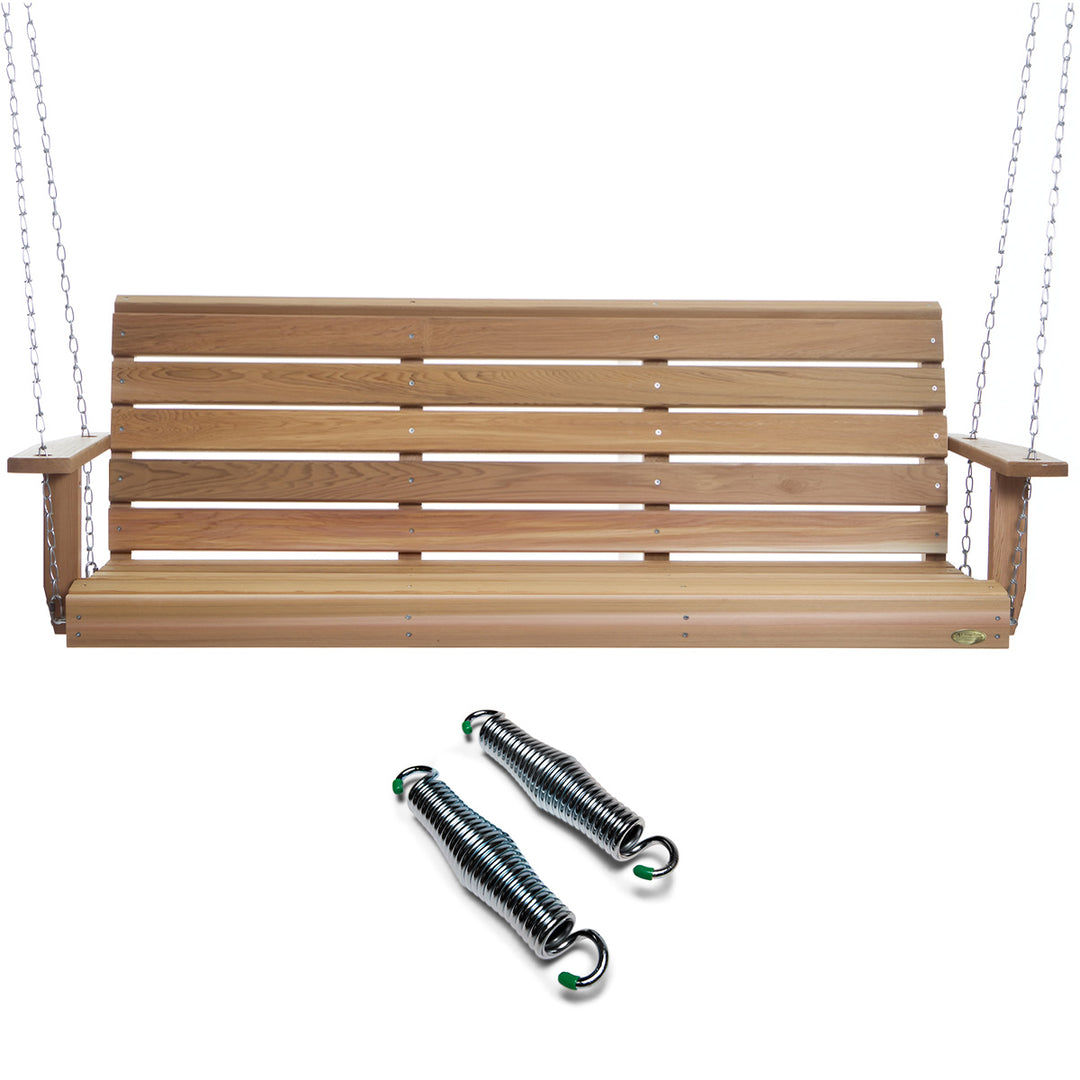 six feet premium porch swing comfort springs easy assemble