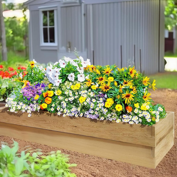 6x2 Ft Raised Garden Expandable Cedar Planter Box