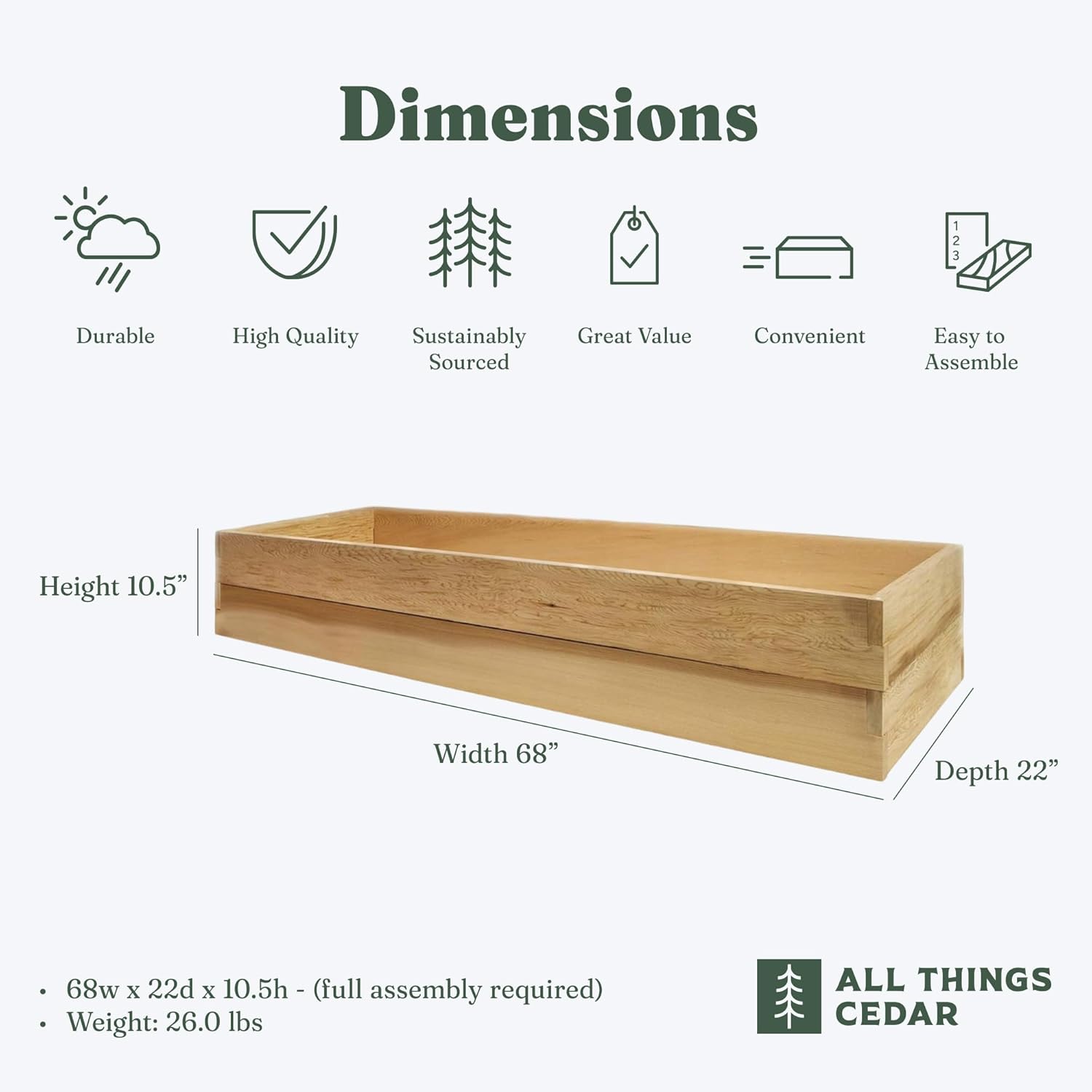 6x2 Ft Double Layer Raised Garden Box - RG72-2 – All Things Cedar