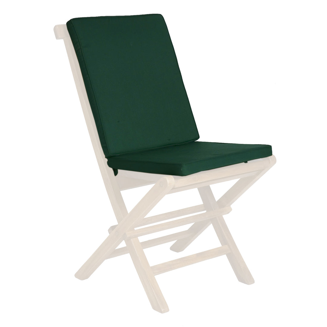 green hinged chair cushion