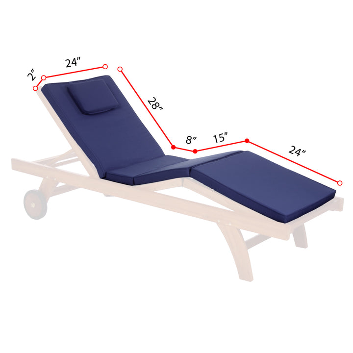 blue chaise lounger cushion