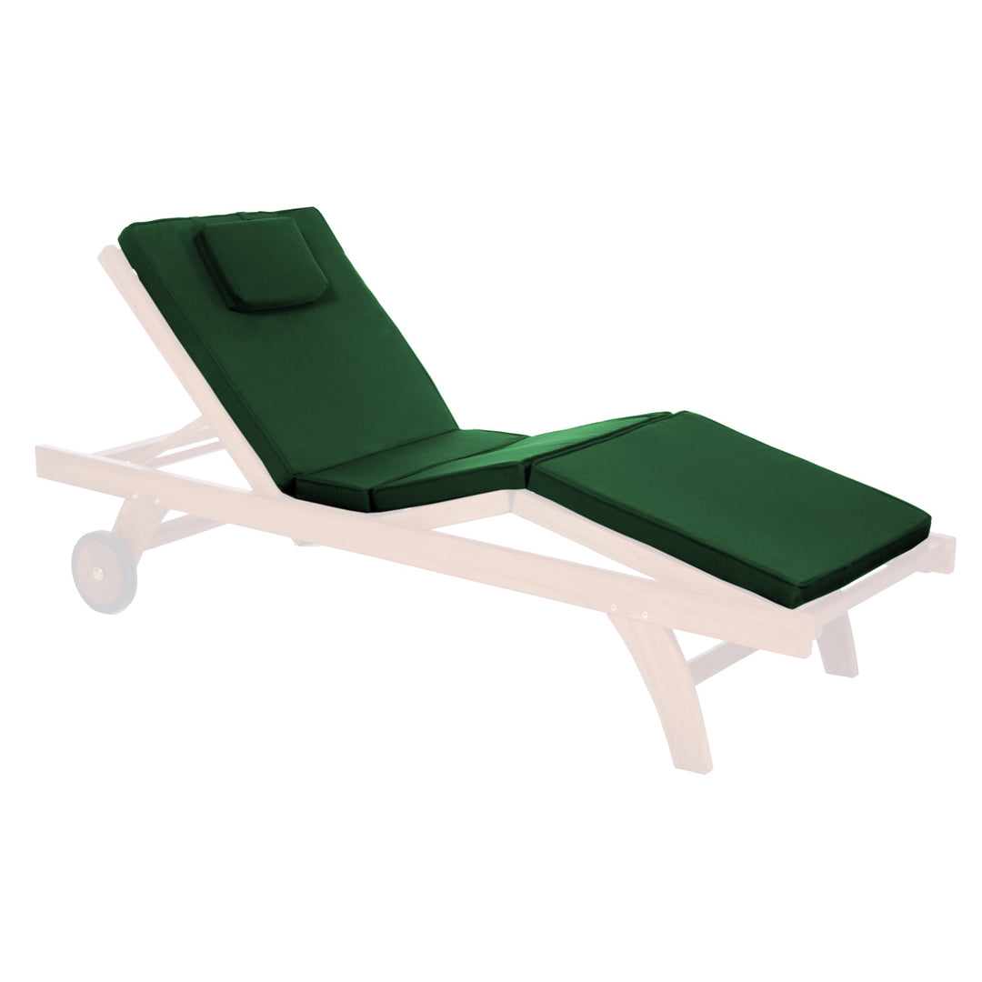  green chaise lounger cushion