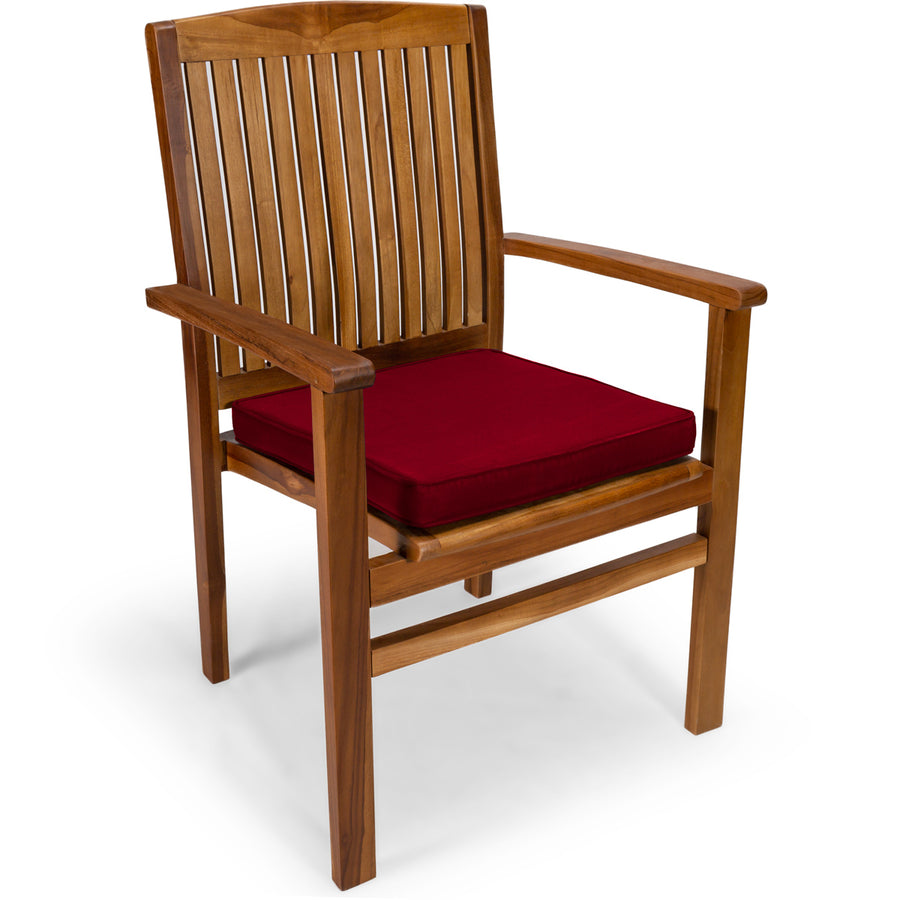 teak folding chairs red cushions