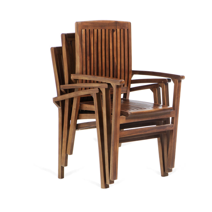 teak folding chair set