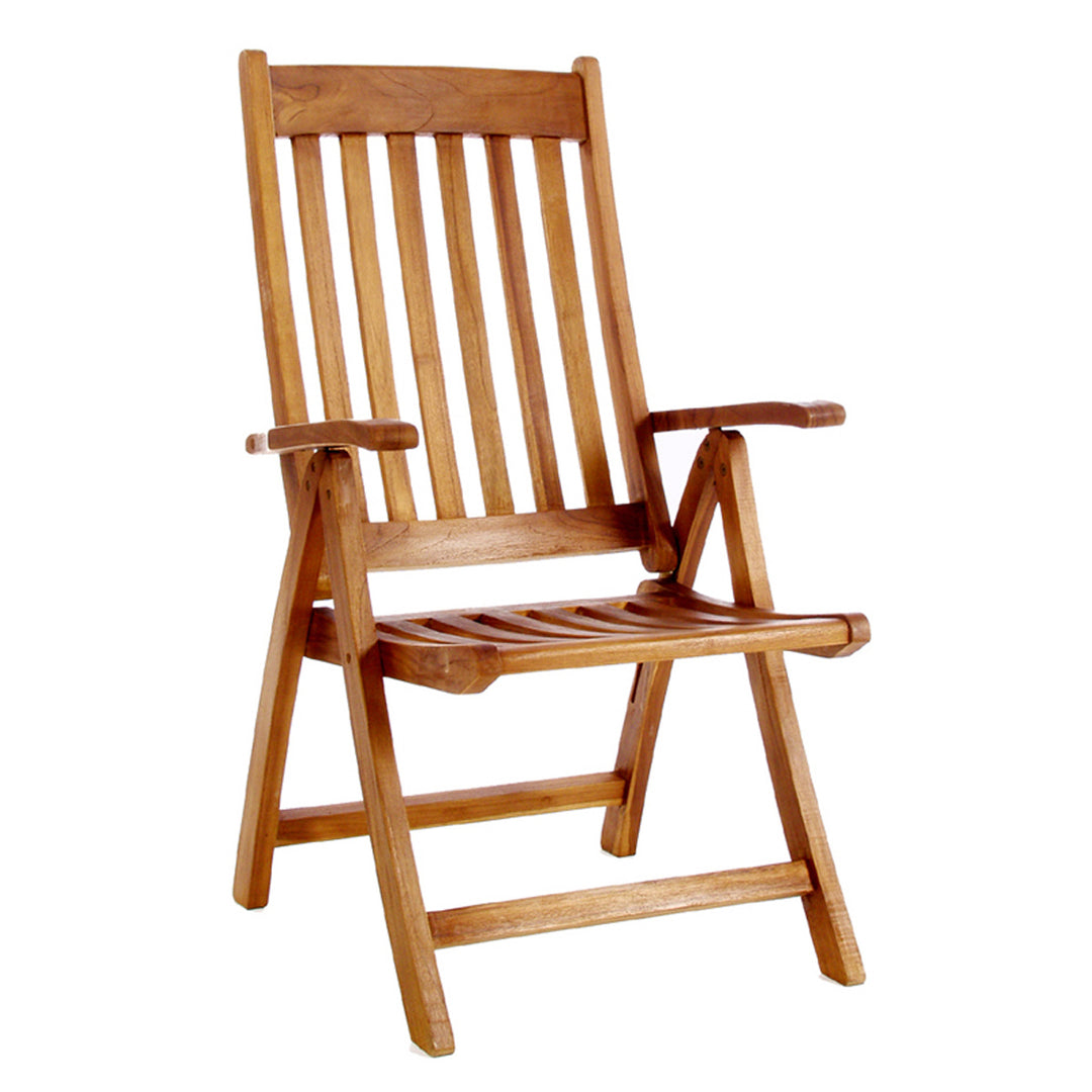 teak folding arm chair