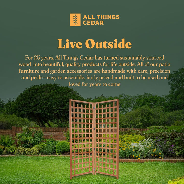 2-Piece Cedar Trellis Panel Set