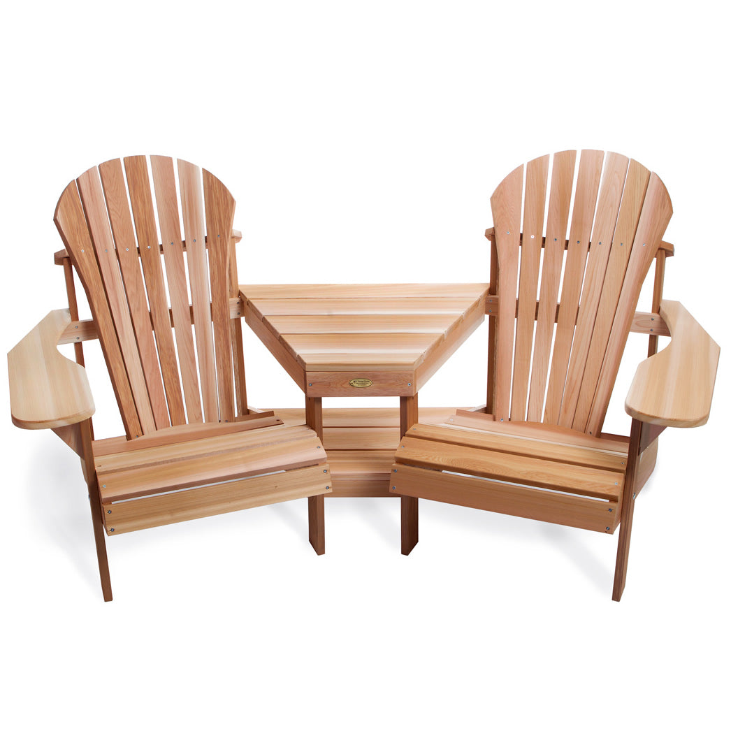 All Things Cedar TT42 Cedar Adirondack Corner Tete-A-Tete Seating Set Wood (21x21x14)